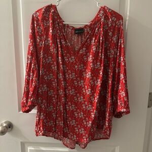 Jones New York Red Floral Women's Top - XL